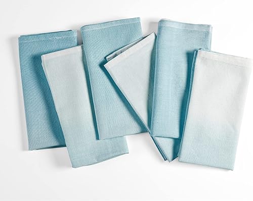 FINGERCRAFT Juego de 6 servilletas de tela de mezcla de algodón de 20 x 20 pulgadas, tamaño grande, perfectas para fiestas, cenas, bodas, cócteles,