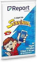 Papel Report Senninha Branco, A4, 75g, 100 folhas, Sulfite
