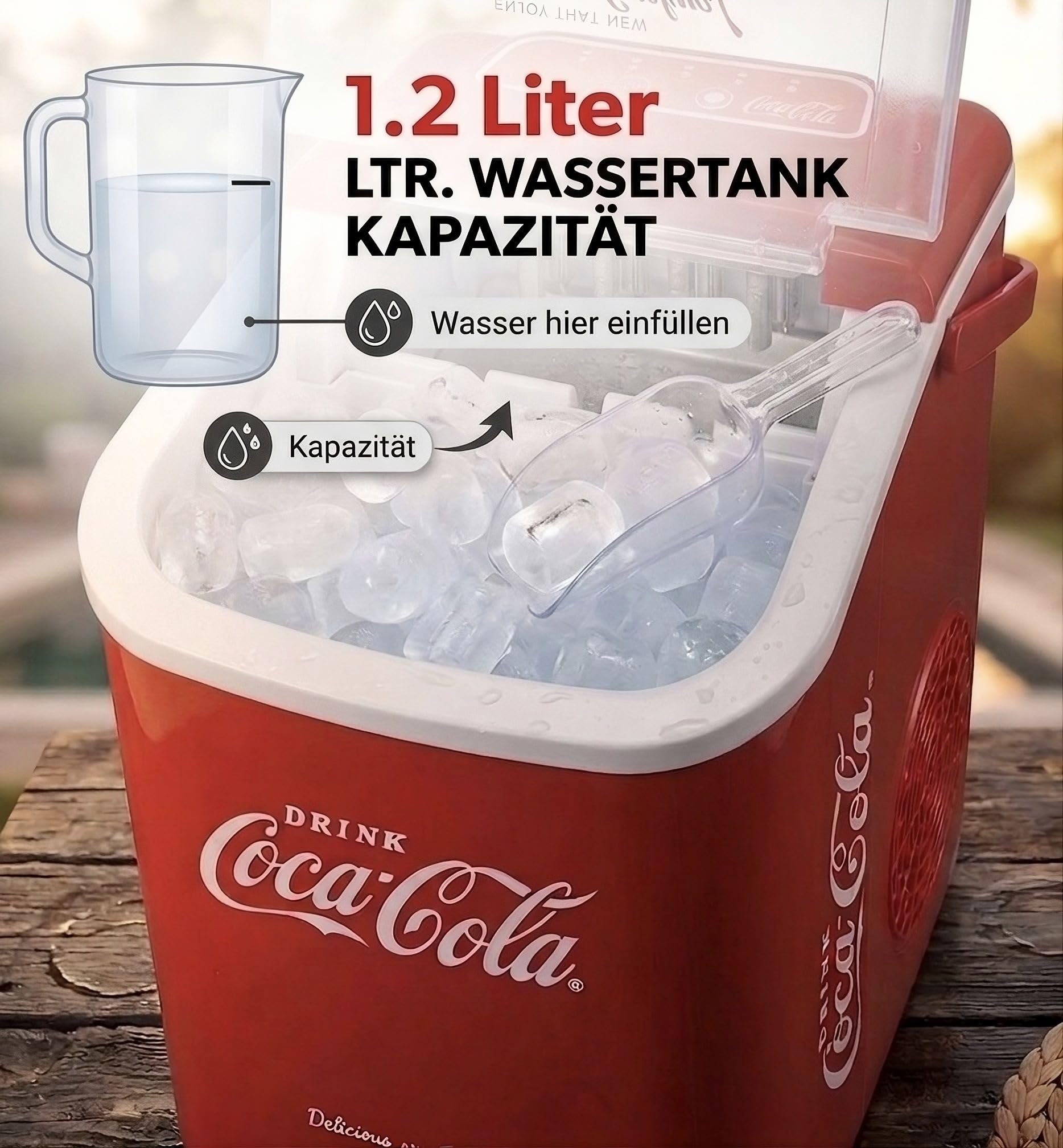 Clatronic EWB 3526 IJsblokjesmachine/ijsblokjesdispenser/ijsblokjesmaker EWB 3526; waterreservoir 2,2 liter; 10-15 kg ijsblokjes per dag (24 uur); led-display; stille werking; 150 watt; zilver