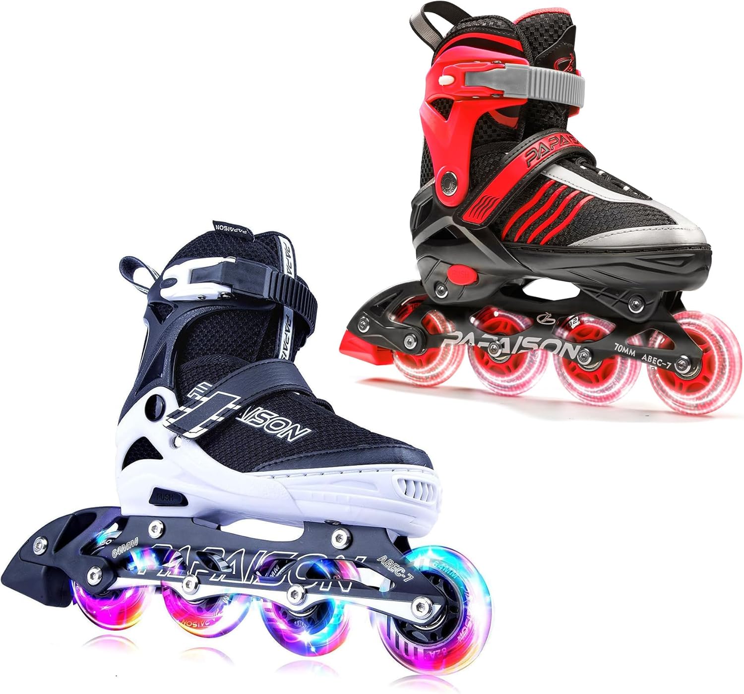 PAPAISON White Black and Red Size Large Inline Skates