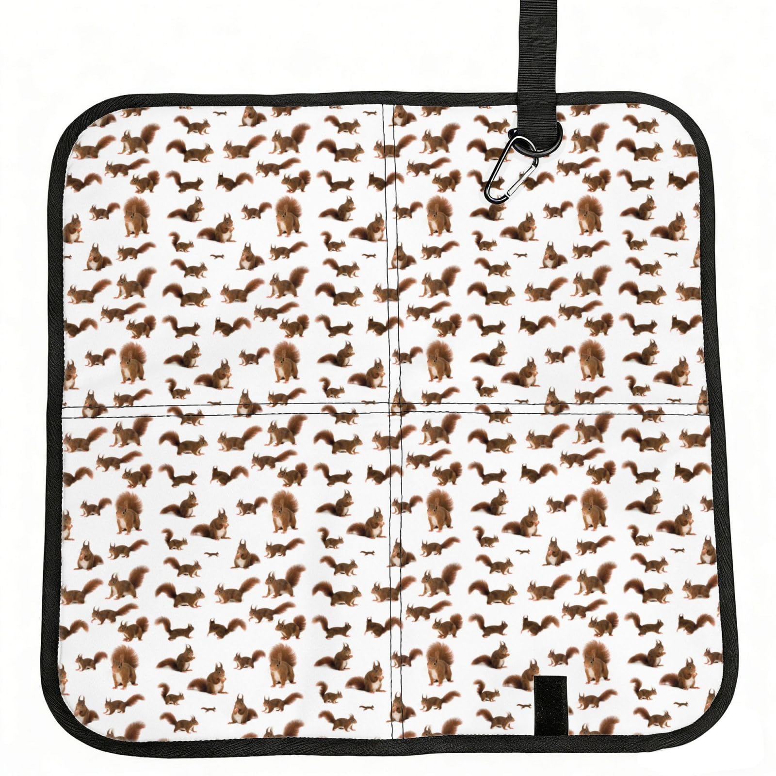 ERCgad Cute Squirrels Print Foldable Seat Cushion Portable Chair Pad Lightweight Travel Outdoor Office Home