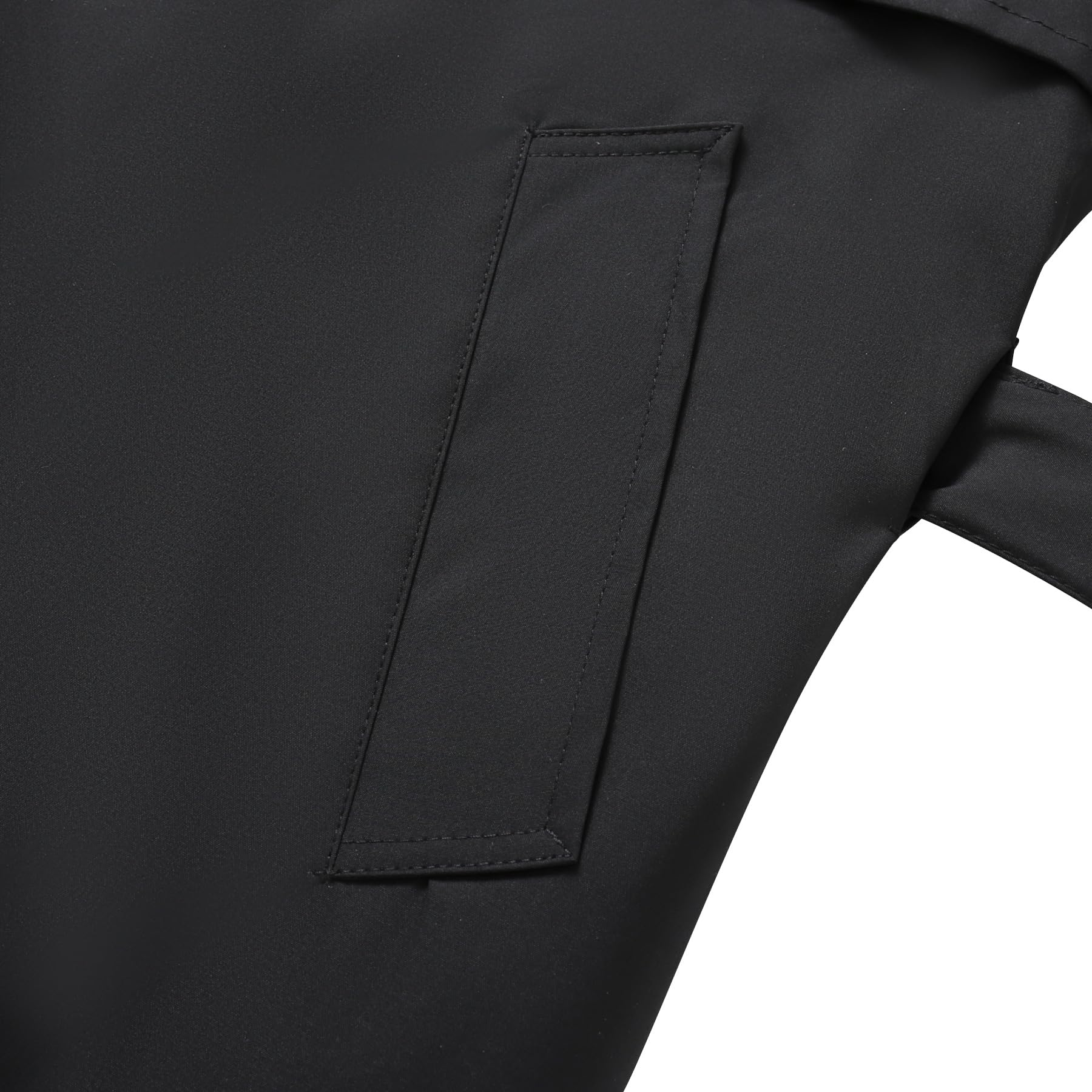 Allthemen Manteau pour Homme à Double Boutonnage Mi-long Trench Coat Classique Revers avec Ceinture Pardessus Parka Slim Fit
