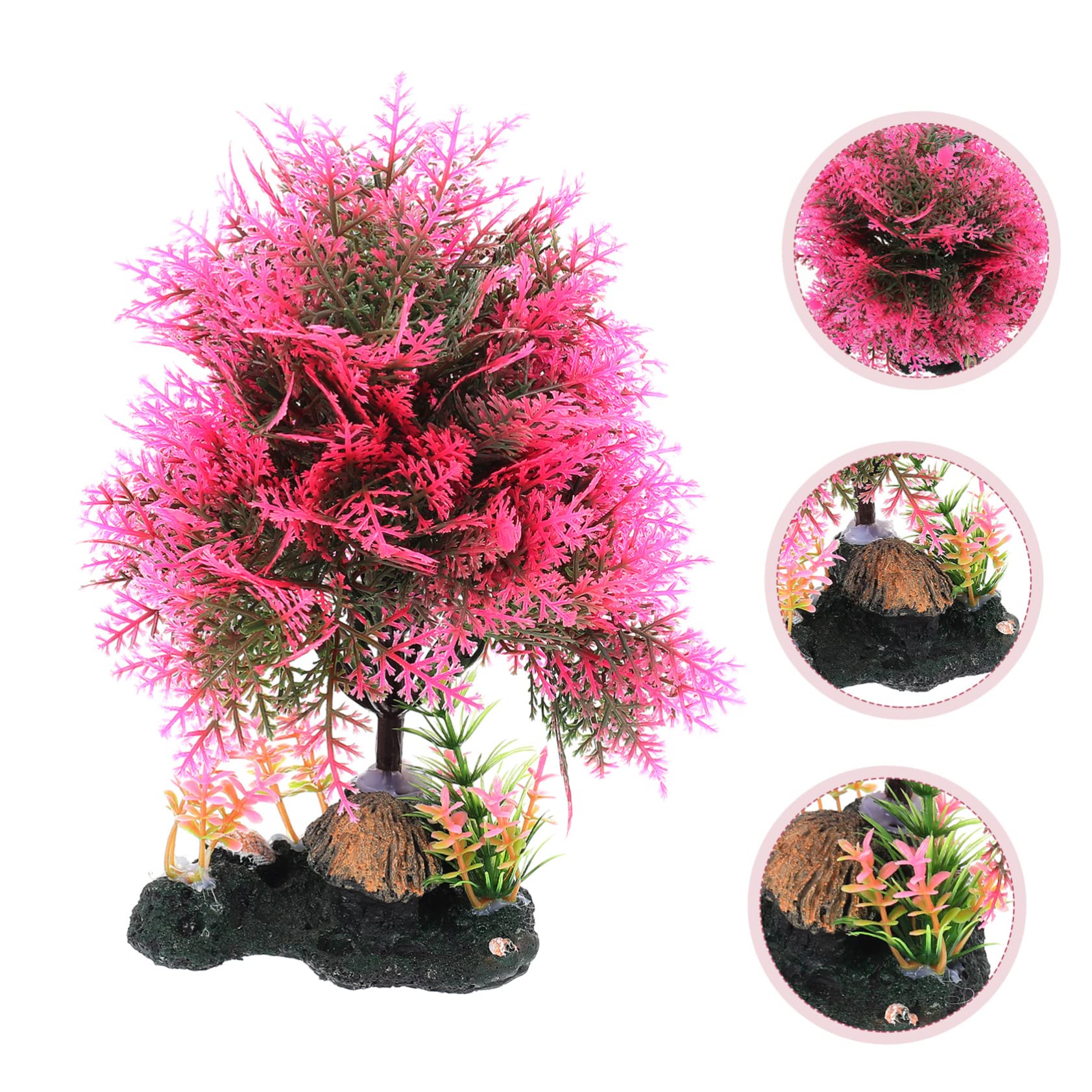 FRCOLOR 3 Pièces Ornements D'aménagement Paysager D'aquarium Accessoires D'aquarium Modèle De Plante Aquatique Arbre Aquatique Aquarium Plantes Aquatiques Plastique Gazon Artificiel