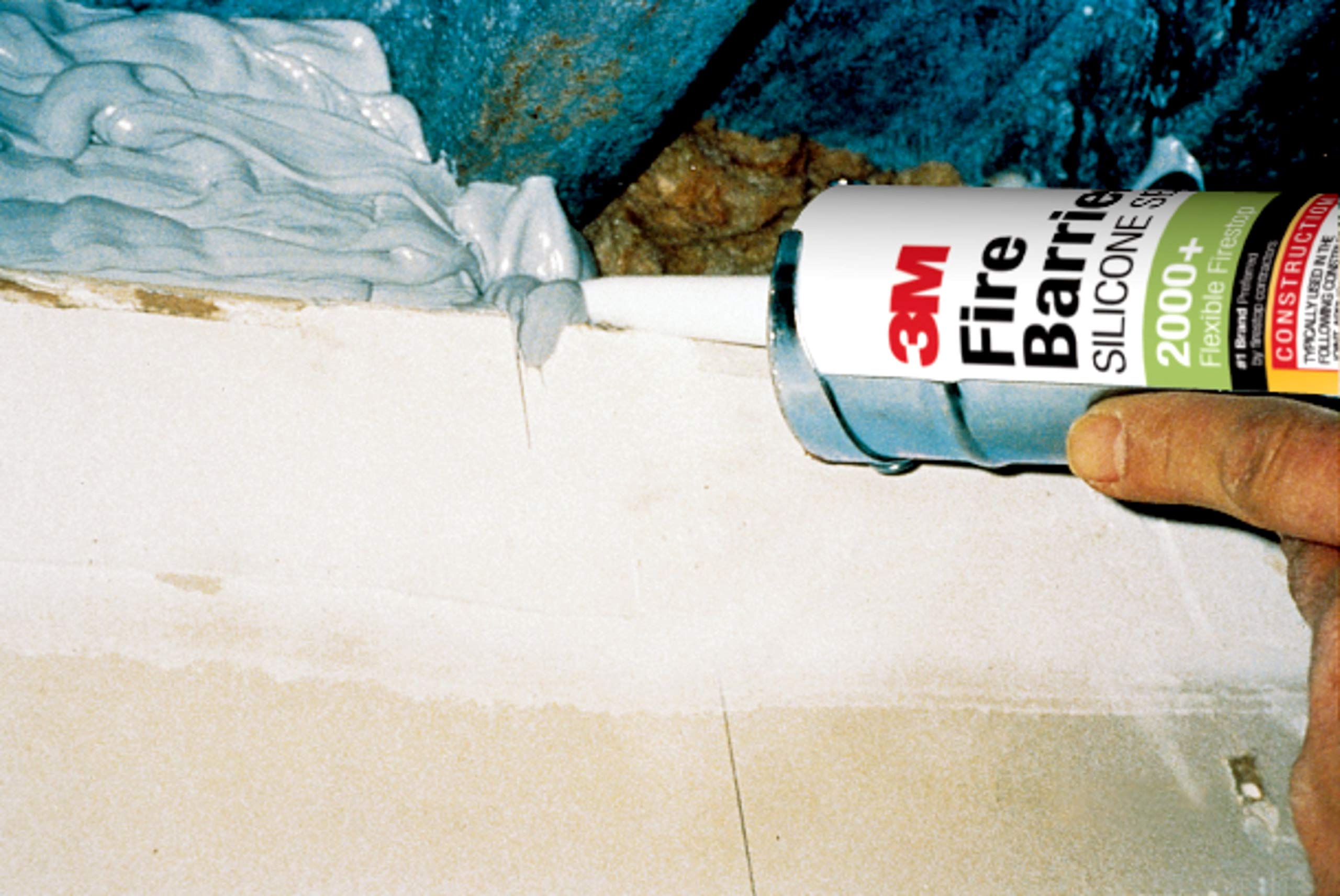 3M Fire Barrier Silicone Sealant 2000+, Gray, 4.5 Gallon Drum (Pail)