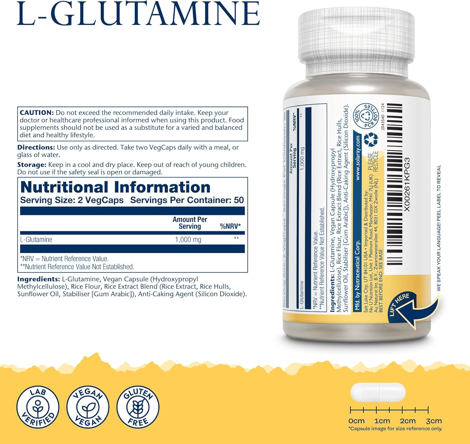 Solaray L-Glutamine Review: Supports Workout Recovery Effectively