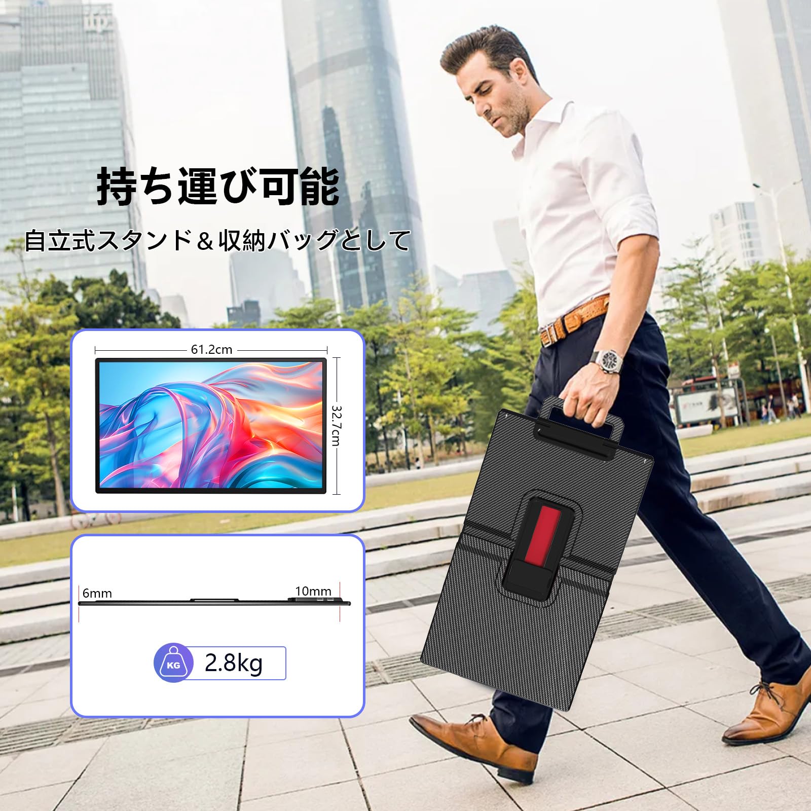 Amazon.co.jp: モバイルモニター 23.8インチ フルHD 1080p IPS