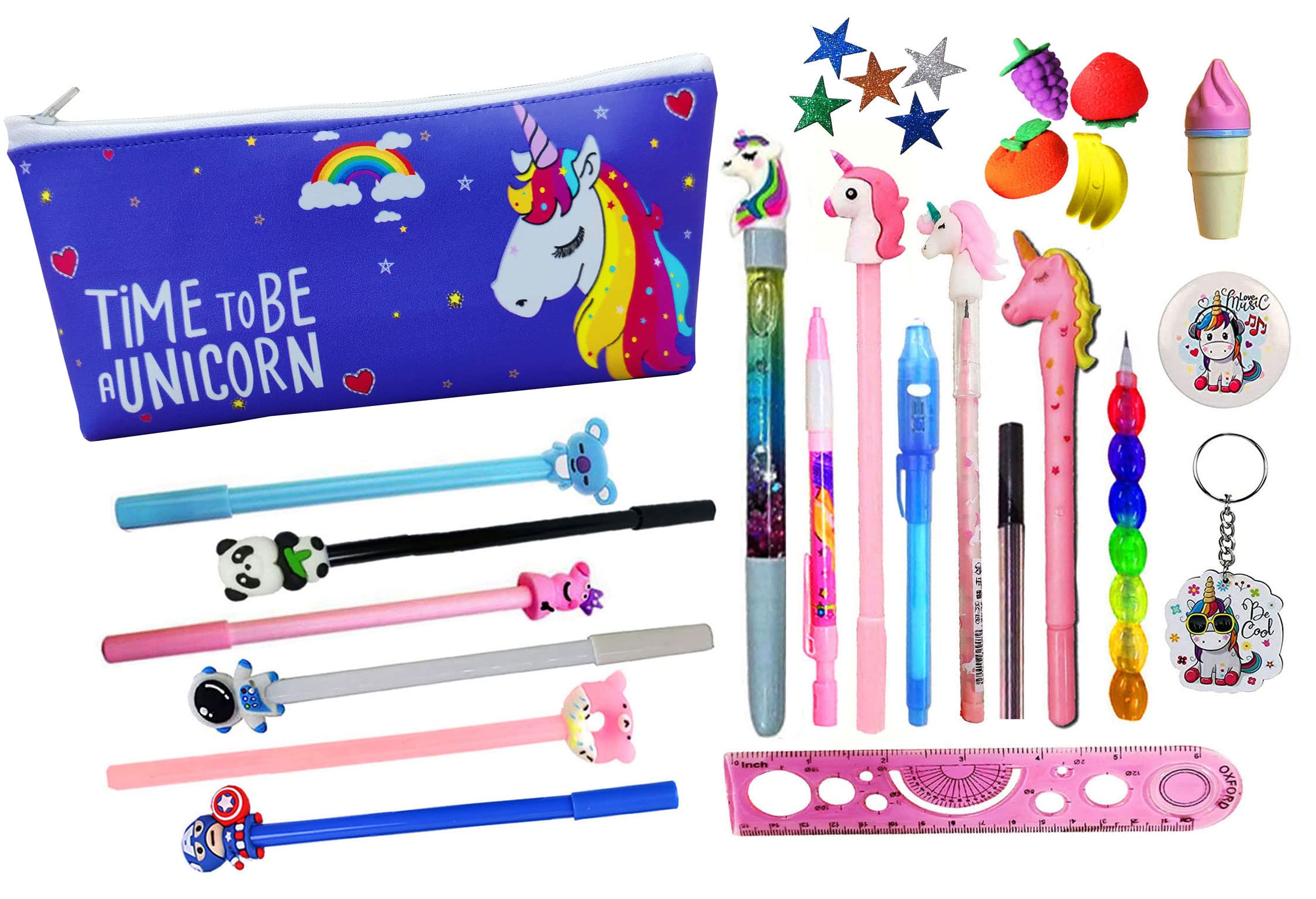 KOBBET® 24pcs Jumbo Pack Unicorn Stationery Gift Set for Girls, Unicorn Pencil Case with All Stationery Best Return Gift Christmas Gift, Diwali Gift, Birthday Gift for Sister, Daughter Girls (Style 4) (B0BPYKTHC7) Amazon Price History, Amazon Price Tracker