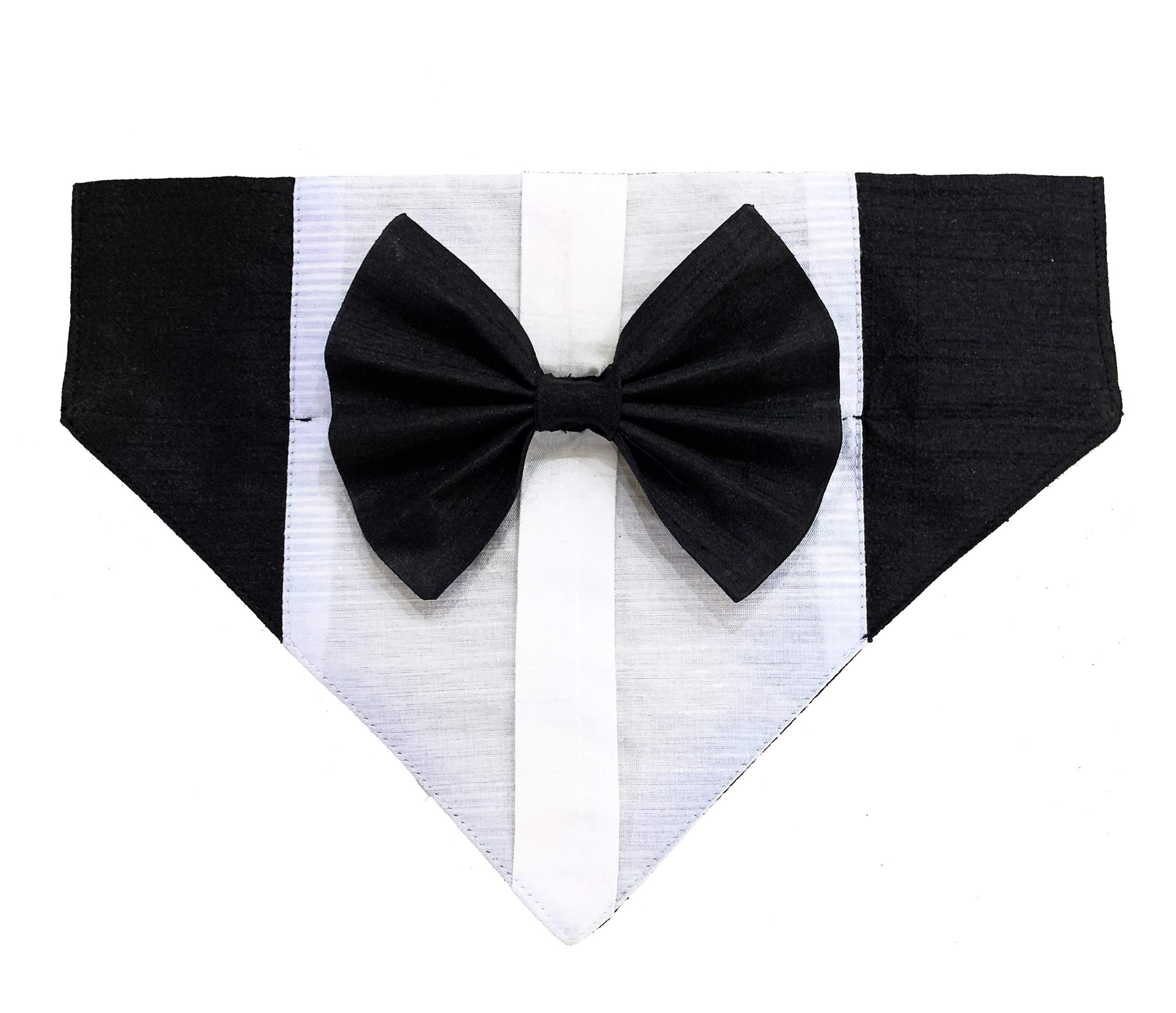 For The Fur Kids Tuxedo Dog Bandana: Wedding Bandana for Pets (Black) (B08X3VJX7H) Amazon Price History, Amazon Price Tracker