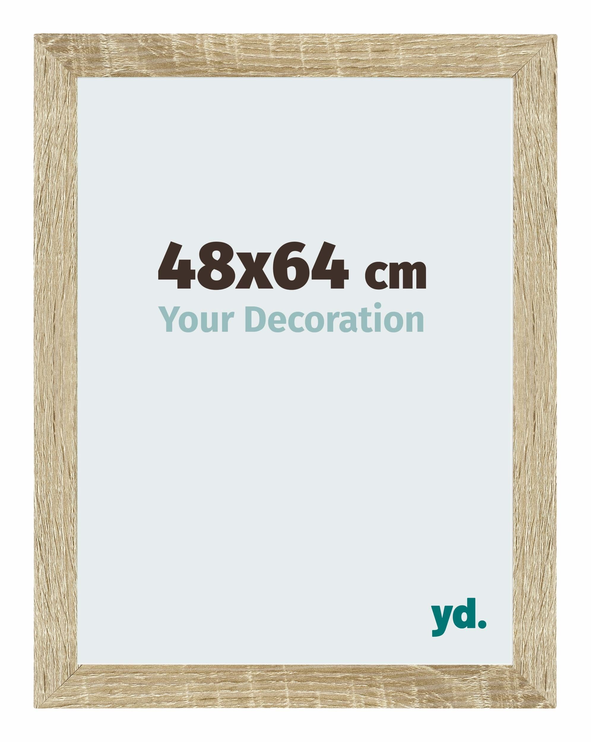 Your Decoration - Picture Frame 48x64 cm - Sonoma Oak - Decorative Wall Frame in MDF with Antireflection - Frame 48x64 - Mura