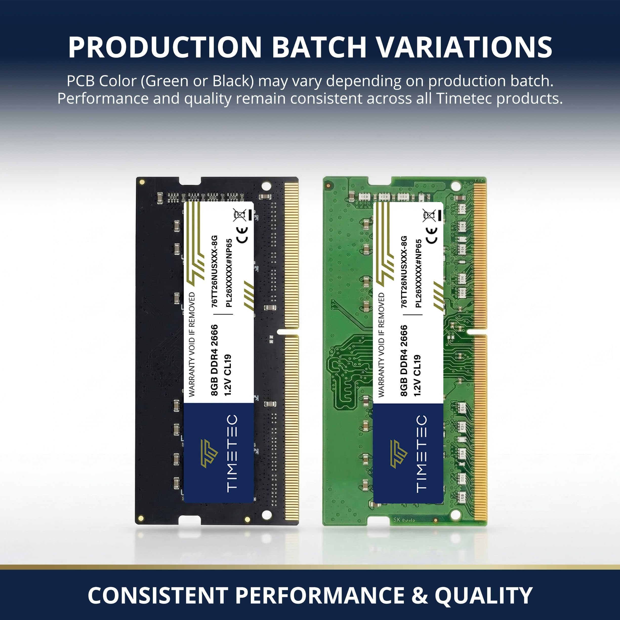 Timetec 8 Go DDR4 2666 MHz PC4-21300 SODIMM Module Mémoire Non-ECC 260 Broches 1.2 V CL19 pour Ordinateur Portable