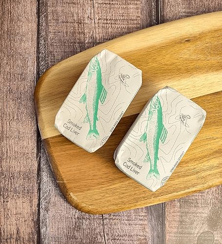 Miniatura 2 de Hígado de bacalao ahumado paquete de 2 42 oz  Sin gluten PALEO  Vitaminas  Sin carbohidratos