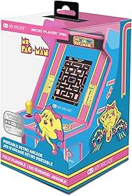 My Arcade Ms. Pac-Man Micro Player Pro: Classic Arcades 6.75 Videogame Portátil, Jogos Retrô, Videogame Jogável Colecionável