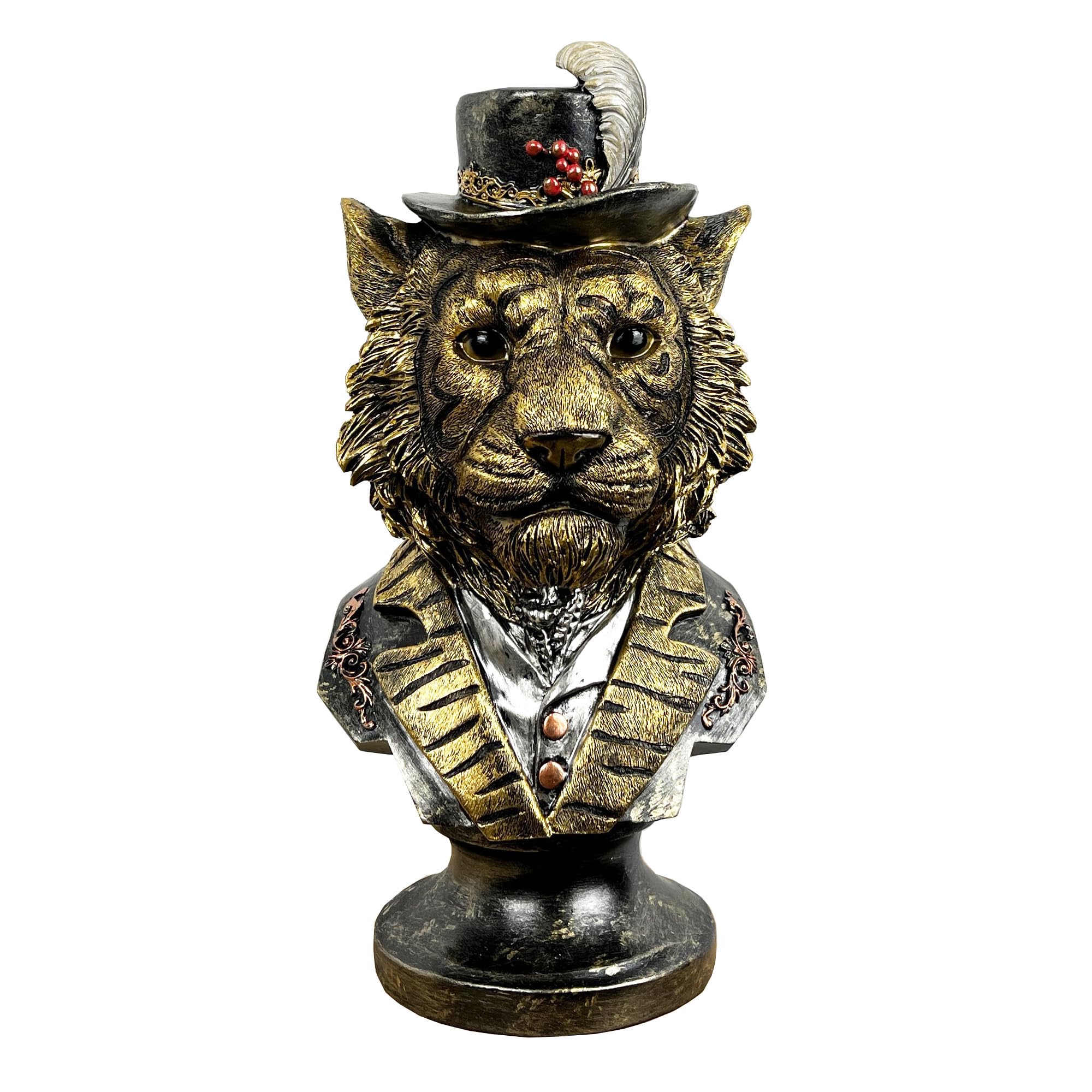 Alfie Francis 37cm Tall Large Gentlemen Tiger Head Bust Ornament/Statue for the Home
