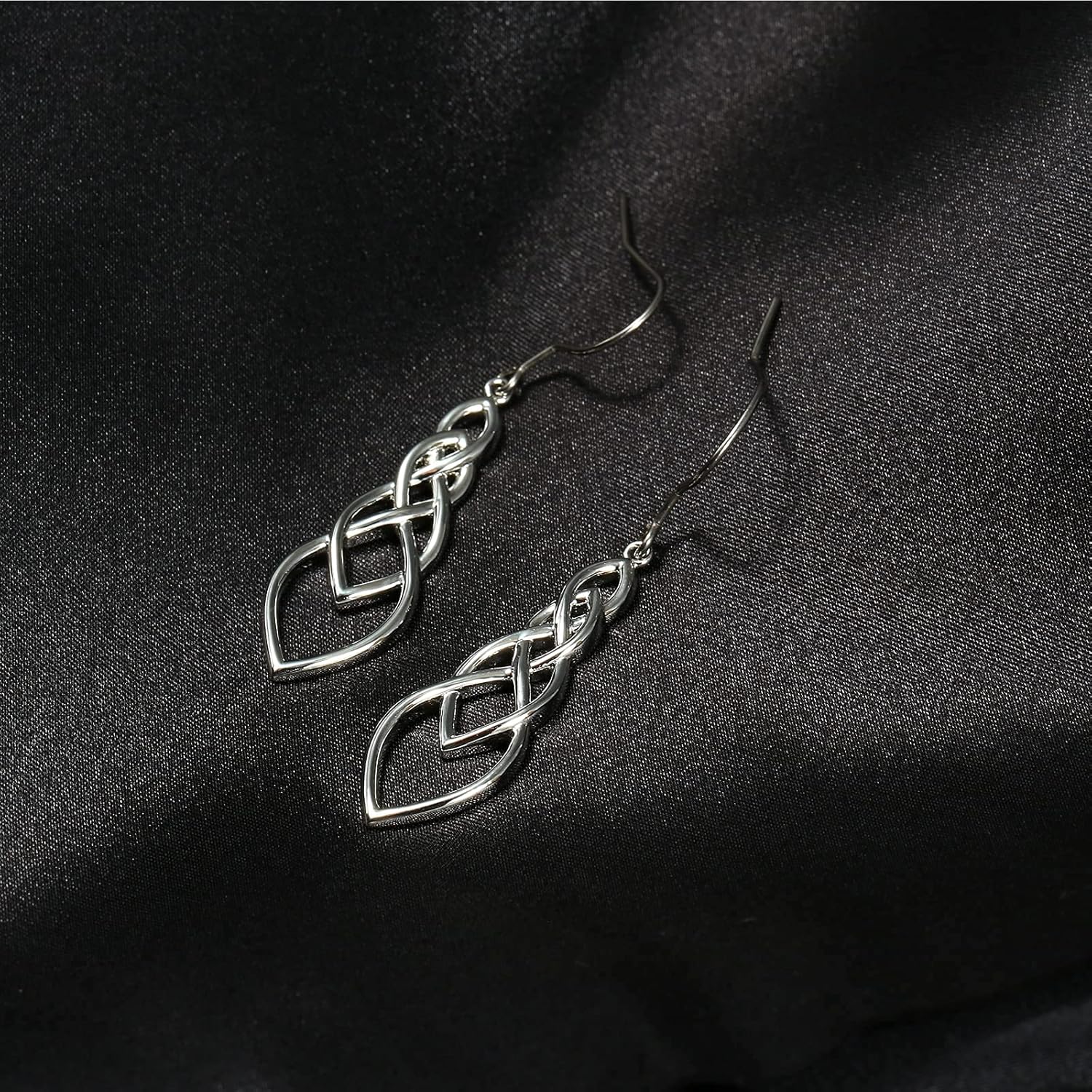 Pure Titanium Earring Hook For Sensitive Ear Fashion Jewelry Copper Celtic Good Luck Knot/CZ Cross/Heart Birthstone Crystal Drop Earrings For Women