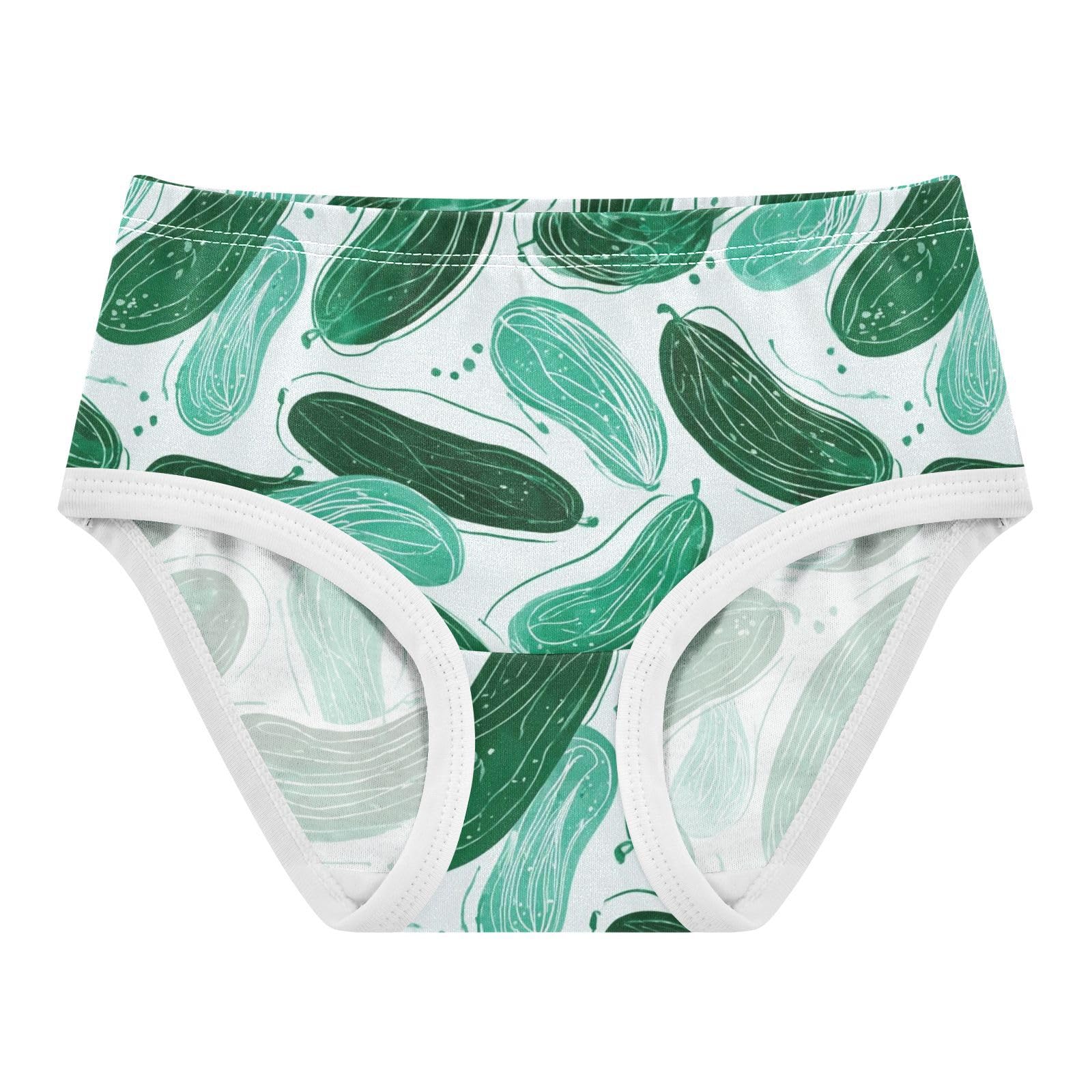 Wusikd Cucumber 2 Girls Underwear Cotton Girls Briefs Soft Toddler Underwear 2T