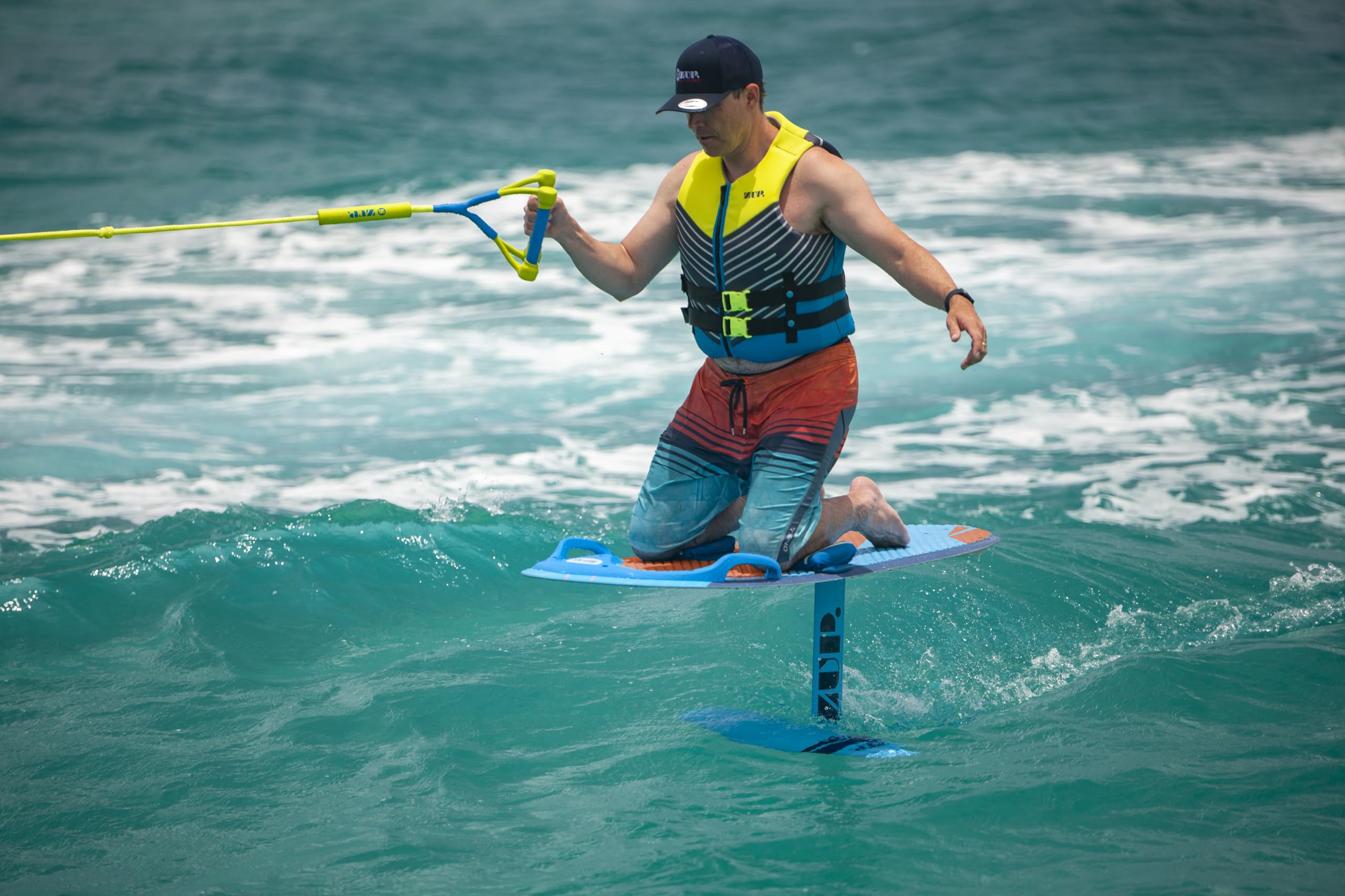 ZUP DOMORE All-Purpose Water Sports Board with Pre-Drilled Foil Mount Hole, Advanced Trainer for Wakeboarding, Kneeboarding, and Water Skiing, 59