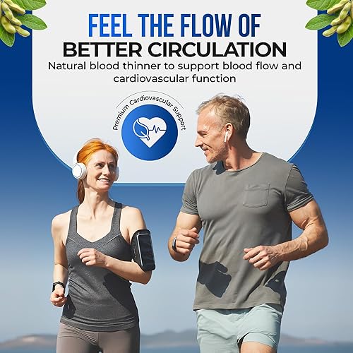 Miniatura 5 de Nature's Nectar Suplemento orgánico de nattoquinasa de 200 mg - Nattoquinasa de doble fuerza 4000 fu Anticoagulante natural que apoya la salud