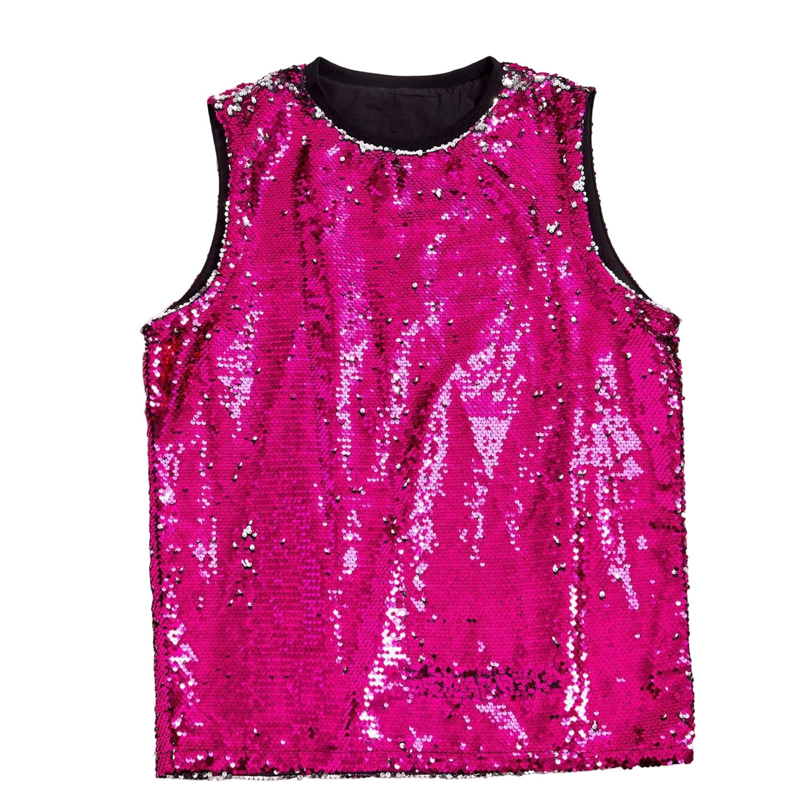 Canotta Uomo Senza Maniche Glitter Casual Traspirante per Sport Palestra Moda Comoda