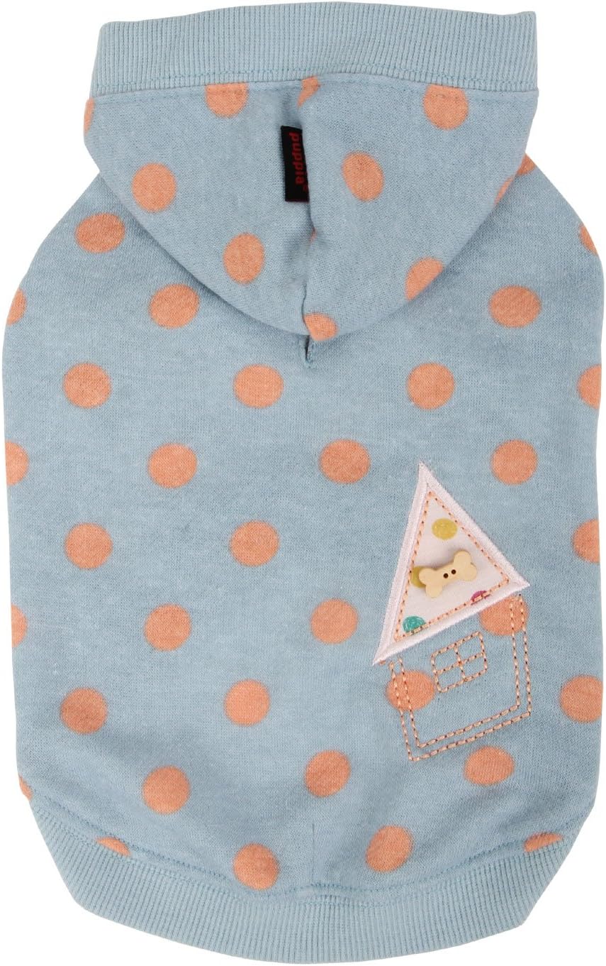 PUPPIA Authentic Haven Pet Hoodie, Medium, Blue
