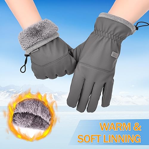 Miniatura 3 de Guantes de invierno para hombres y mujeres, impermeables, térmicos, resistentes al viento, pantalla táctil para correr, ciclismo, esquí, snowboard,