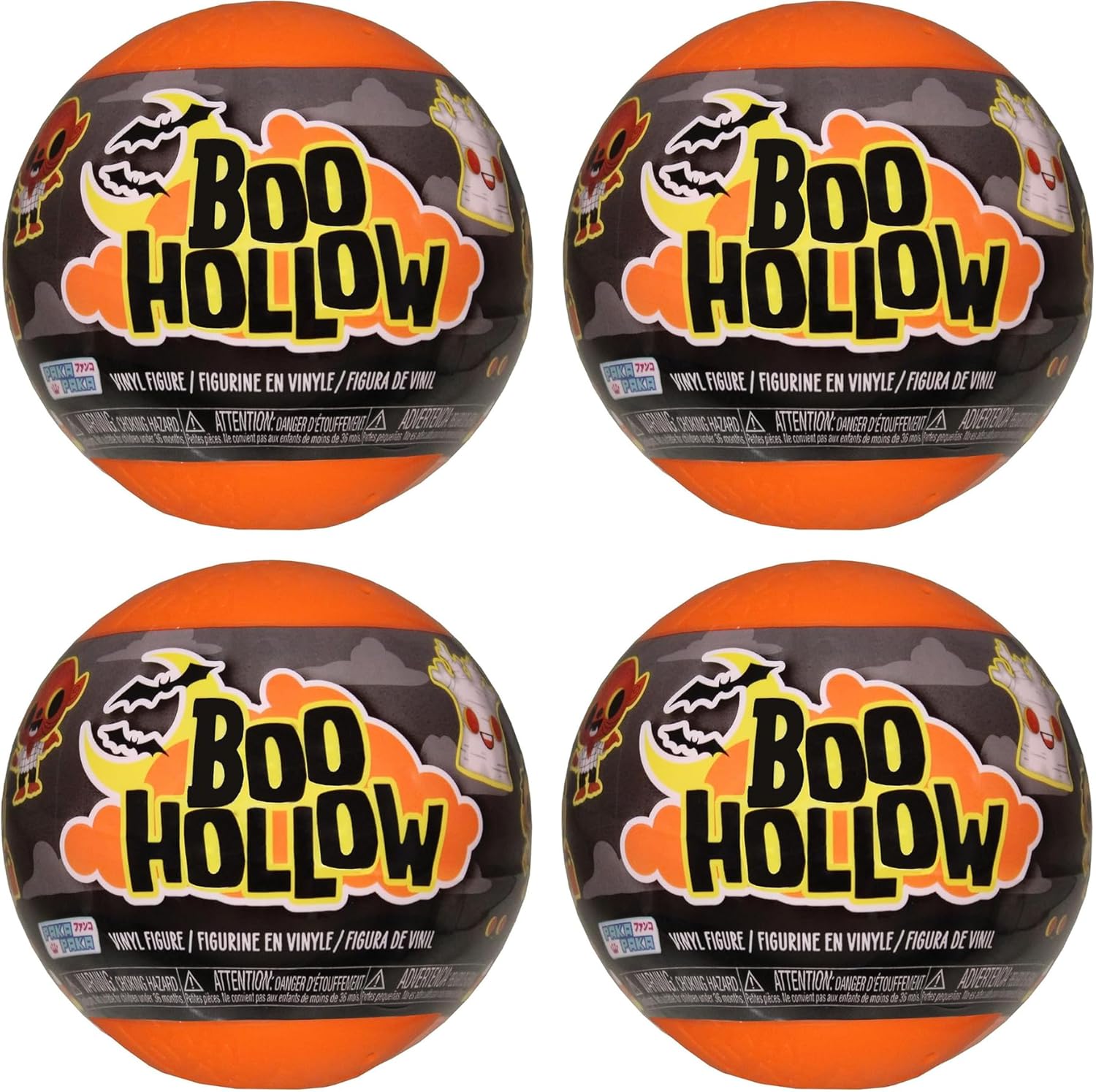 Paka Paka Boo Hollow - Series 3 Mini Collectible Vinyl Figure Pack of 4