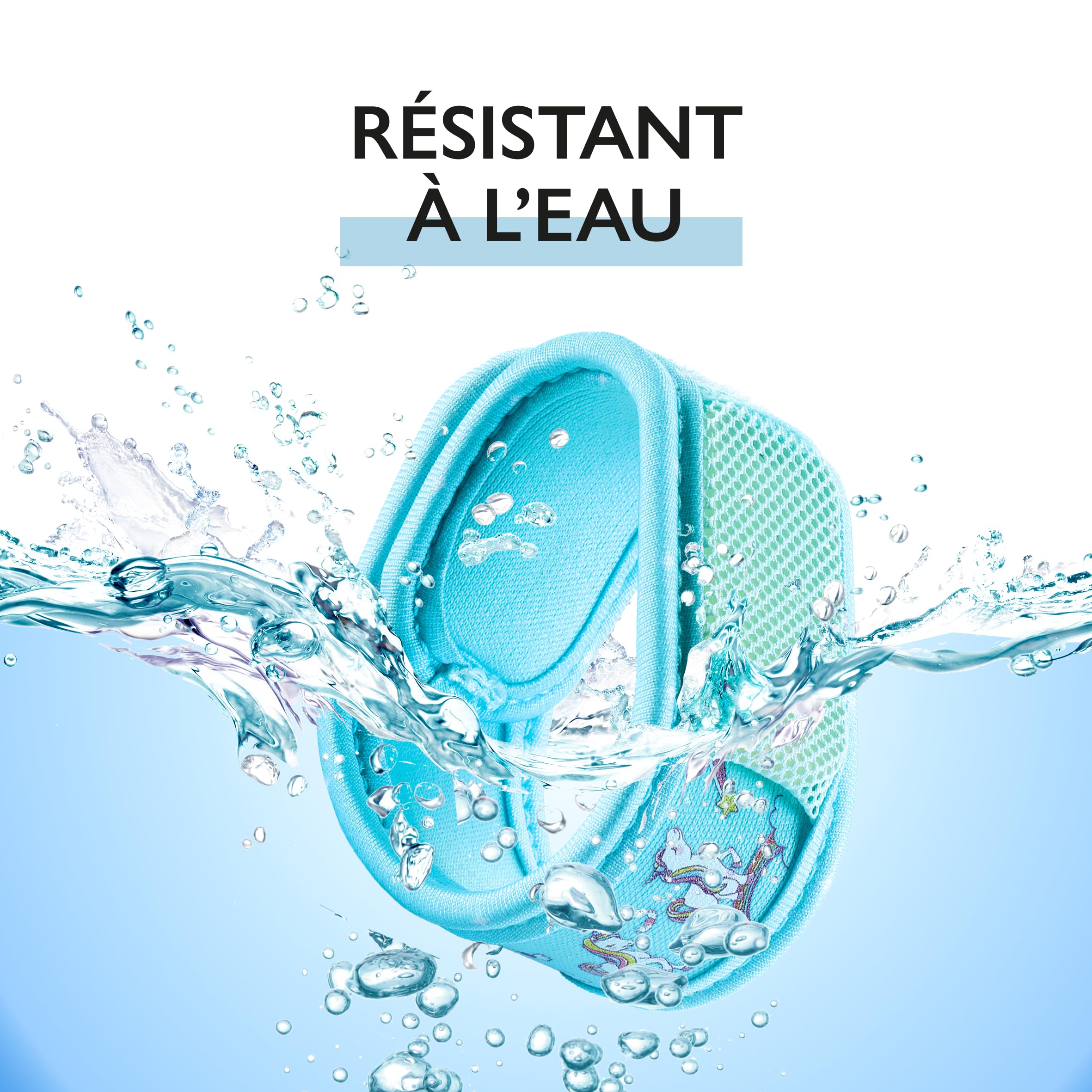 PARAKITO - Bracelet Anti-Moustiques Réutilisable - 2 Plaquettes Incluses aux Huiles Essentielles - 1 Mois de Protection - Sans DEET - Taille Junior 3+ (Licorne)