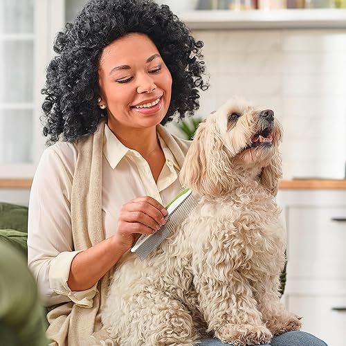 Miniatura 5 de Peine para perros para eliminar enredos y nudos peine para gatos para quitar piel enmarañada herramienta de aseo con dientes de acero inoxidable y