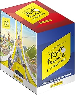 Panini- Ciclista Tour de France 2025-Caja de 36 Fundas, Color Amarillo (005262BOX36F)
