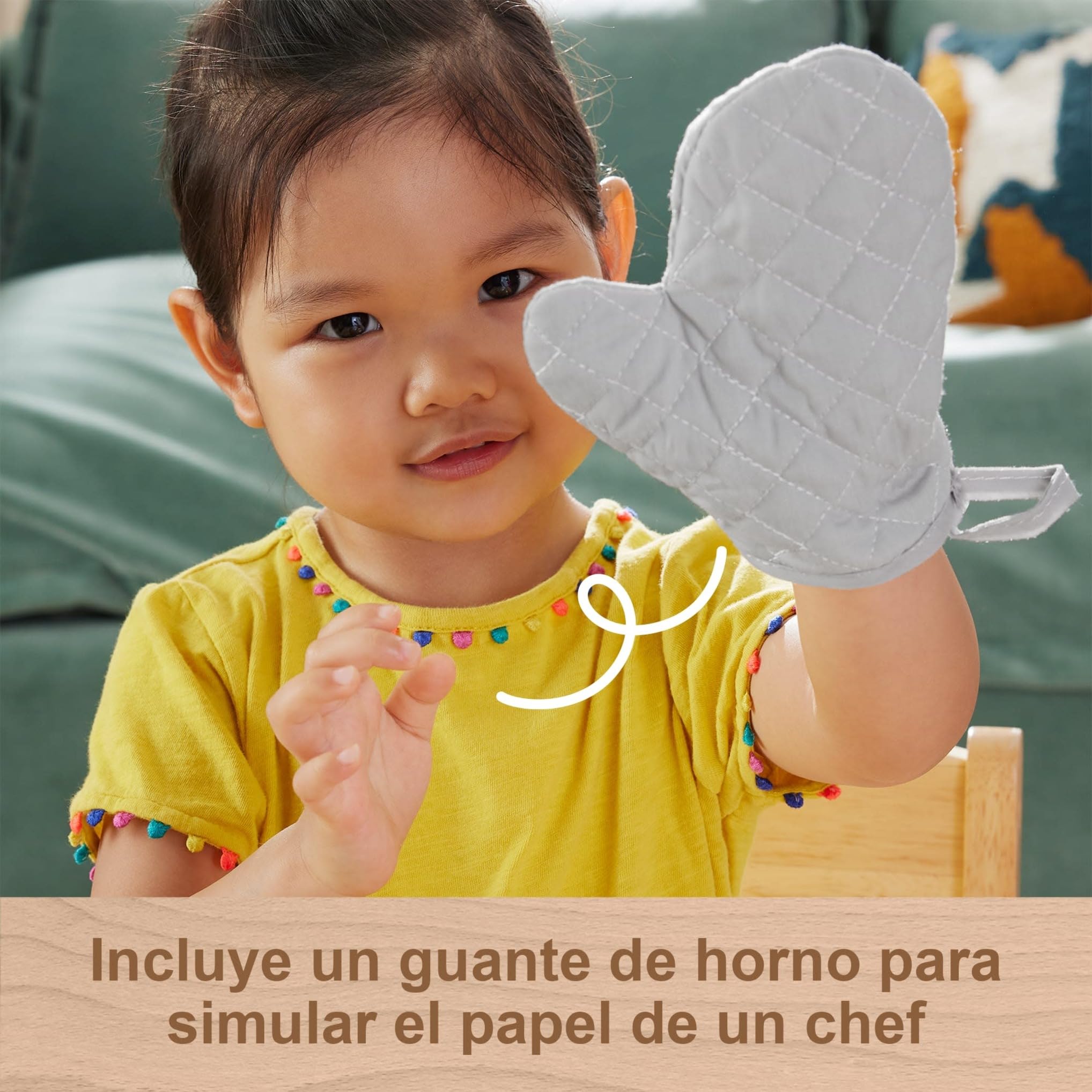 Fisher-Price Set de Cocina de Madera, Juguete de imitación con 19 Piezas Fabricadas con Material Certificado FSC, Juego Inspirado en Montessori, +3 años (HXT83)
