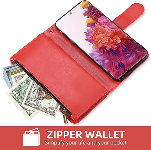 Miniatura 4 de Asuwish Compatible con Samsung Galaxy S20 FE Gaxaly S 20 FE 5G UW 6.5 pulgadas Funda tipo cartera de vidrio templado con tapa para Glaxay S20FE5G