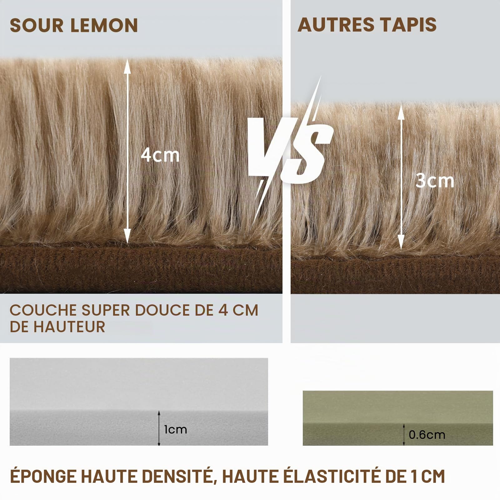 Tapis Sour Lemon pour salon 200x300cm, tapis de café pour chambre à coucher, tapis antidérapant lavable extra grand, pelucheux, doux, moelleux, moderne, pour sol, à côté du tapis pour chambre d