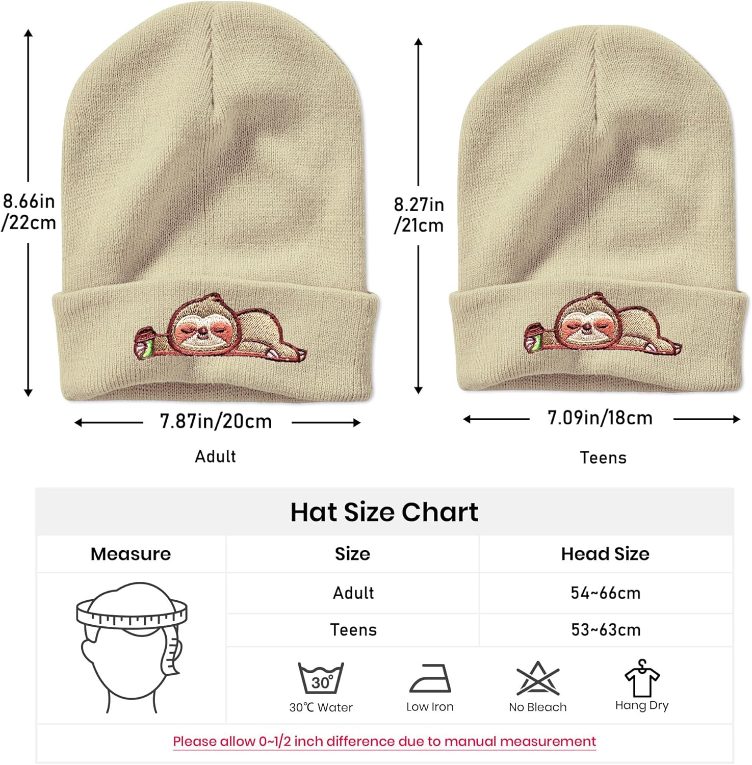 Cute Yellow Duck Embroidered Beanie Knit Hat for Men Women, Cute Funny Graphic Beanie Winter Skull Cap, Gifts for Duck Lovers - Image 3