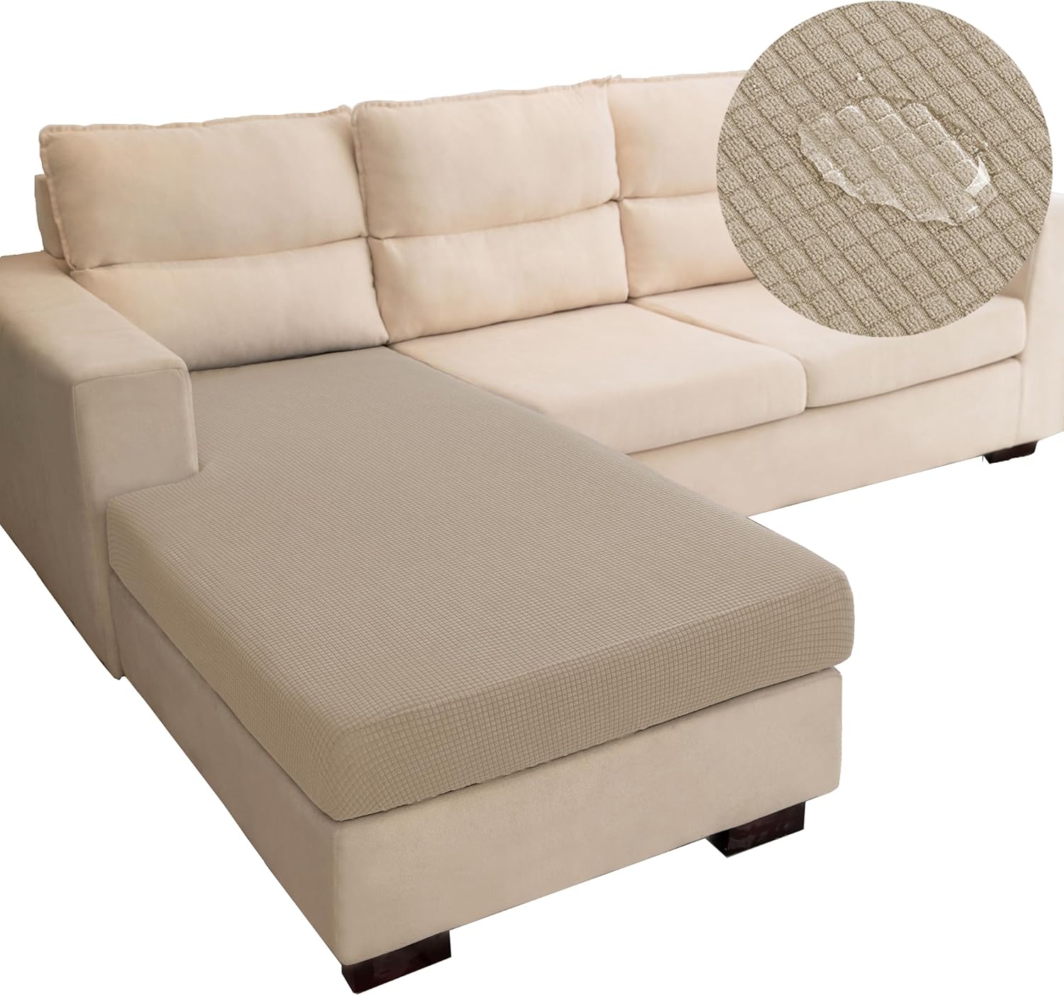 TOPYUMH Water Repellent L Shaped Couch Covers for Sectional