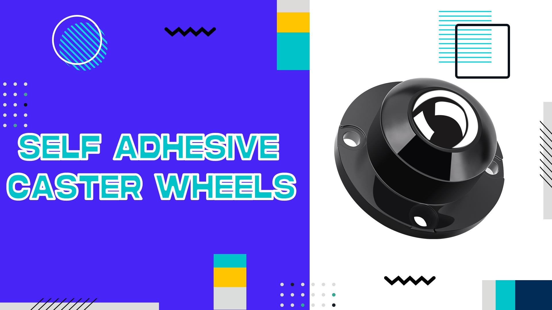 Image of TRVL FIELDER Self Adhesive Caster Wheels for Furniture, Low Profile Casters for Small Furniture, 28 LBS Load Capacity Per Steel Wheel, Rollers Sliders for Kitchen Appliances (4 PCS, Black)