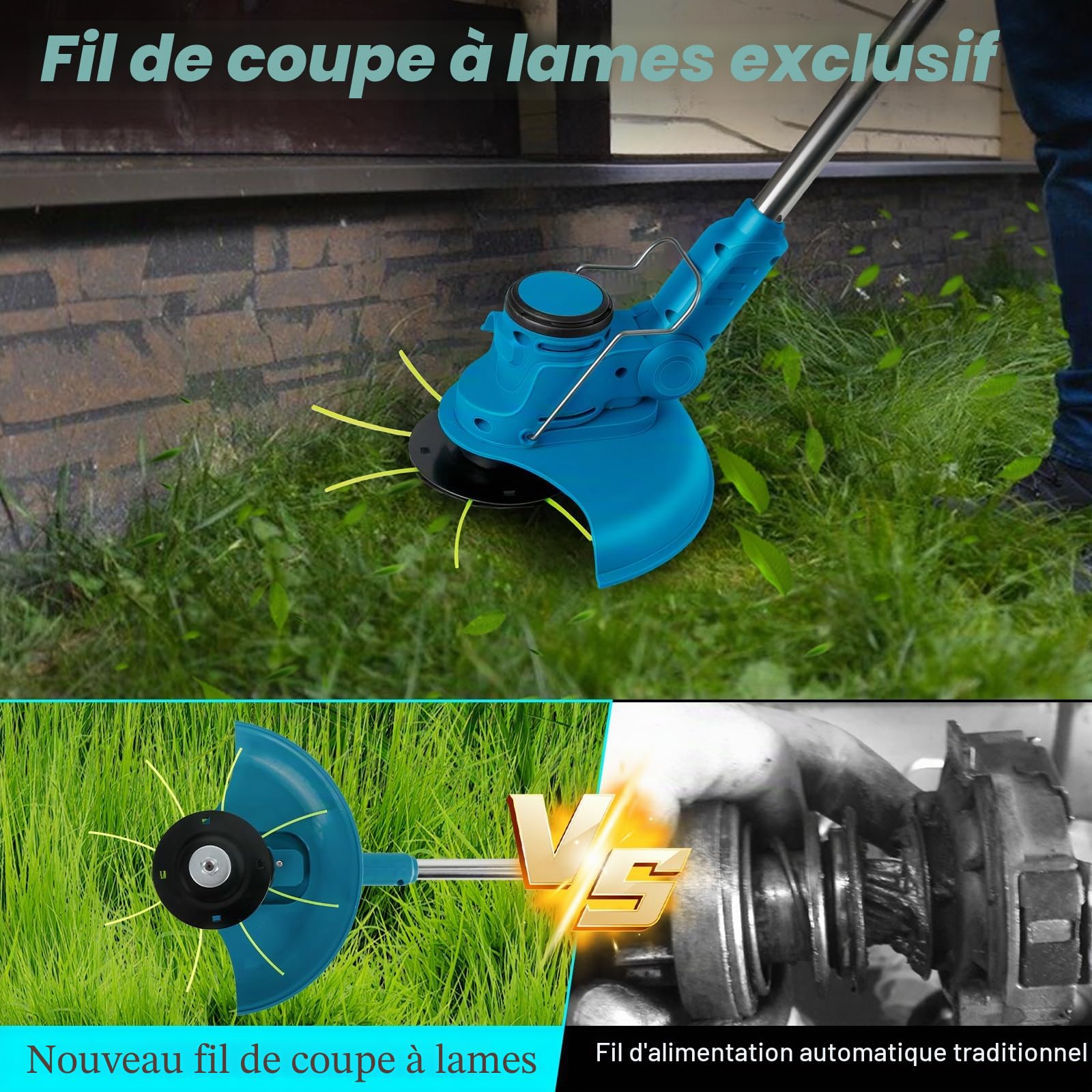 Débroussailleuse sans Fil télescopique pour Makita 18V (sans Batterie)