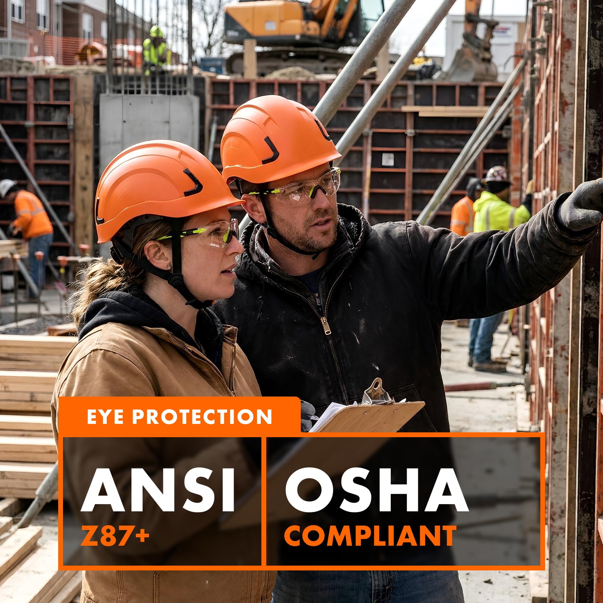 OPTIFENSE™ VS3 Occhiali di sicurezza anti-appannamento, di alta qualità, trasparenti, colorati, ANSI Z87+