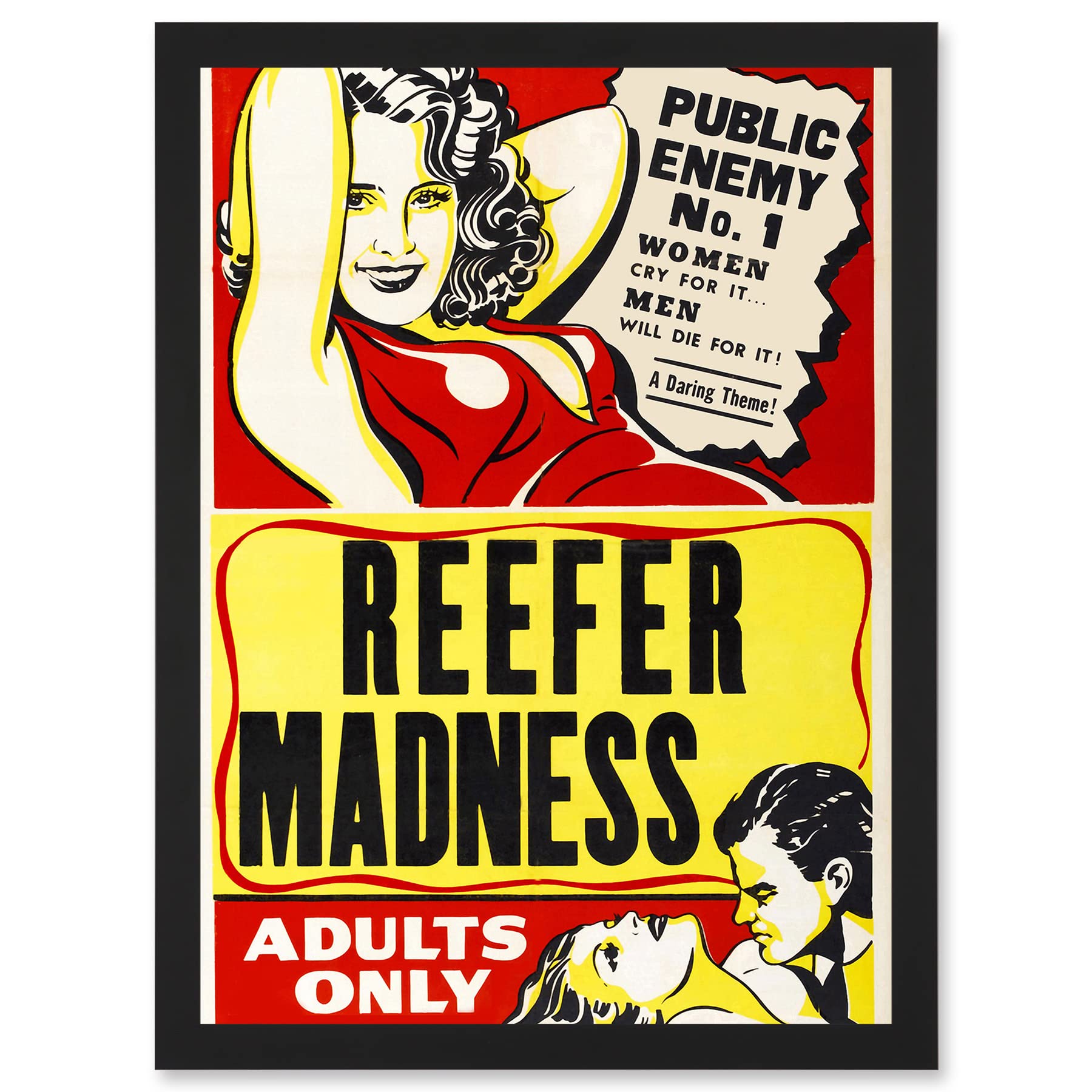 Artery8 Movie Reefer Madness Drama Cannabis Marijuana Weed Prohibition Artwork Framed Wall Art Print A4