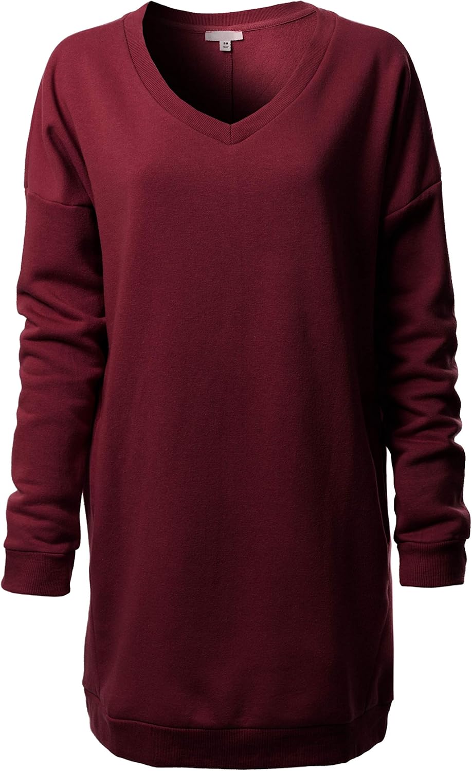 Design by Olivia Women's Casual Oversized Loose Fit V-Neck Fleece Pullover Sweatshirts Tunic Fall Outfits S~3X