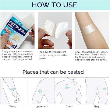 Quit Smoking Patches Step 1, 21mg Stop Smoking Aid, Transdermal System Patch, 30 Count, Quit Smoking Stickers Easy to Use