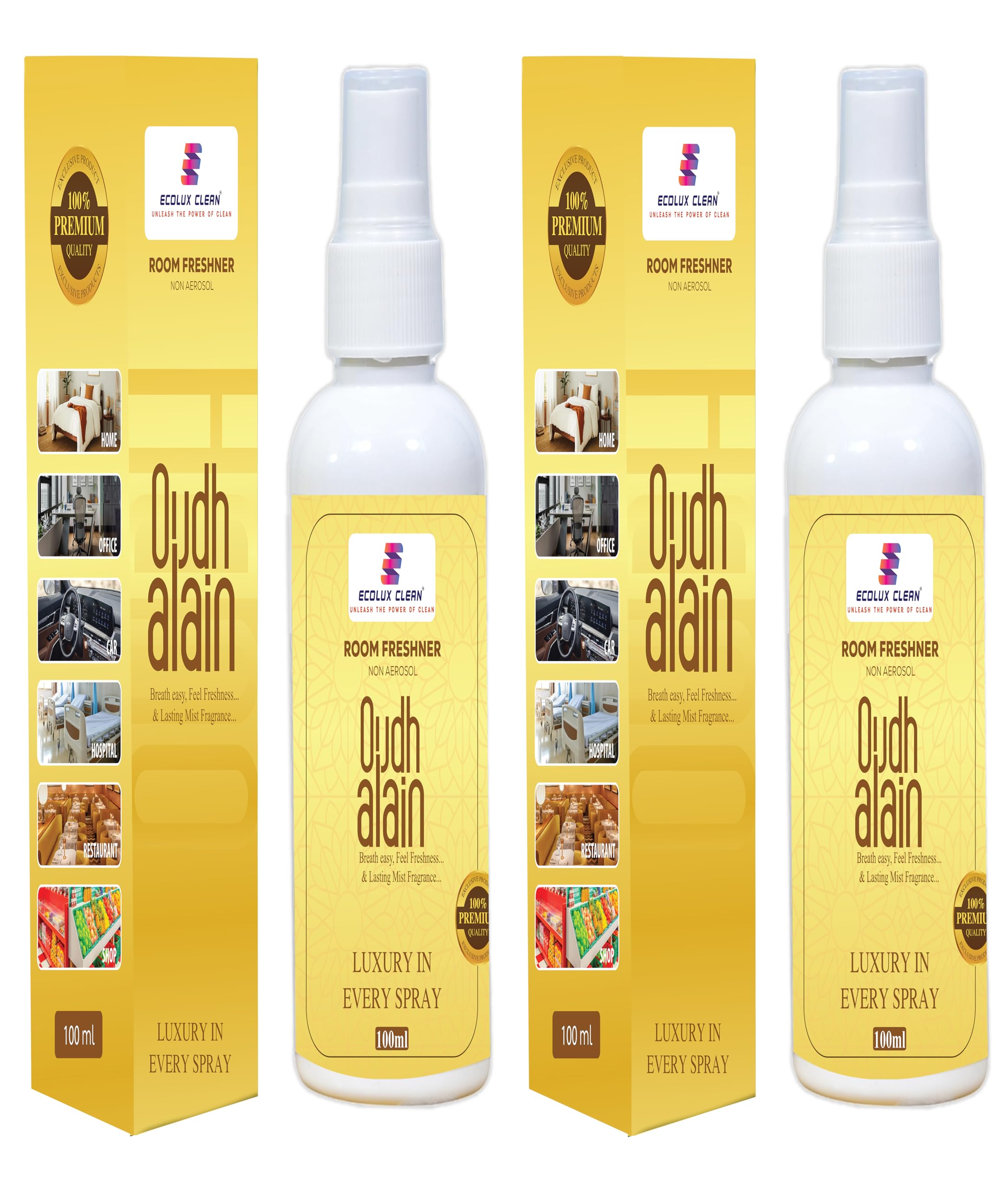 Oudh Alain Room Freshener Spray for Couple | 100ml (Pack of 2) | Aroma for Sensual, Wedding Journey | Cleansing Negative Energy | Mist in Bedding, Fabrics & Window | Best Gifting to Men & Women-image-48