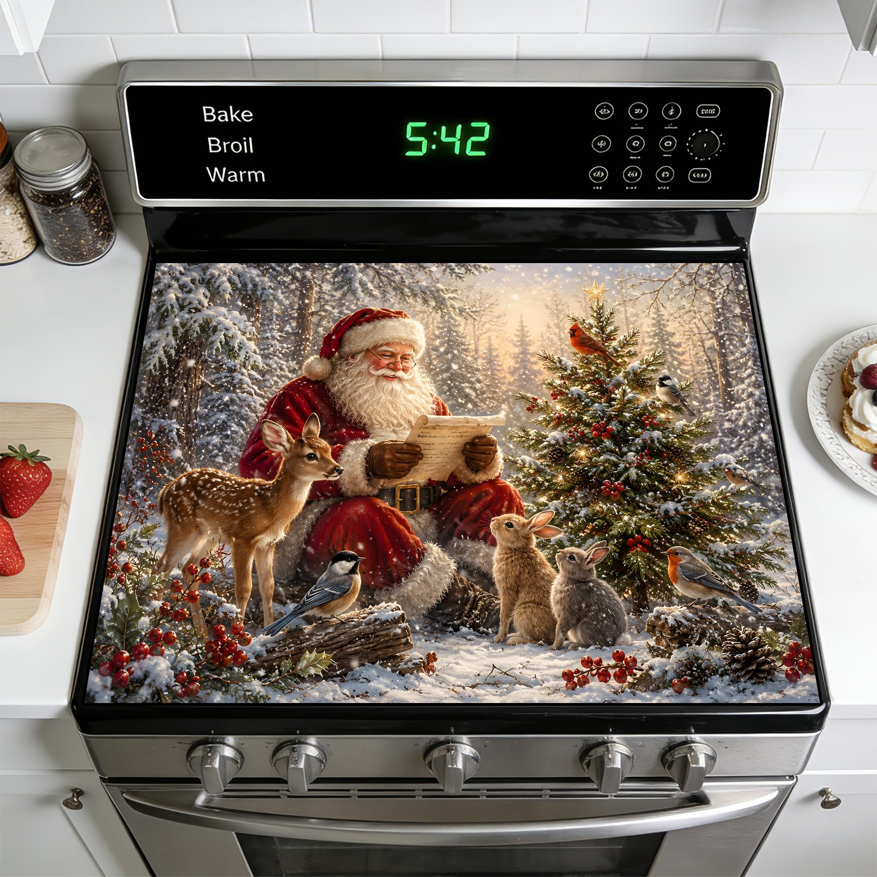 Stove Top Cover for Glass Electric Stove, Absorbent Diatomite Non-Slip Mat