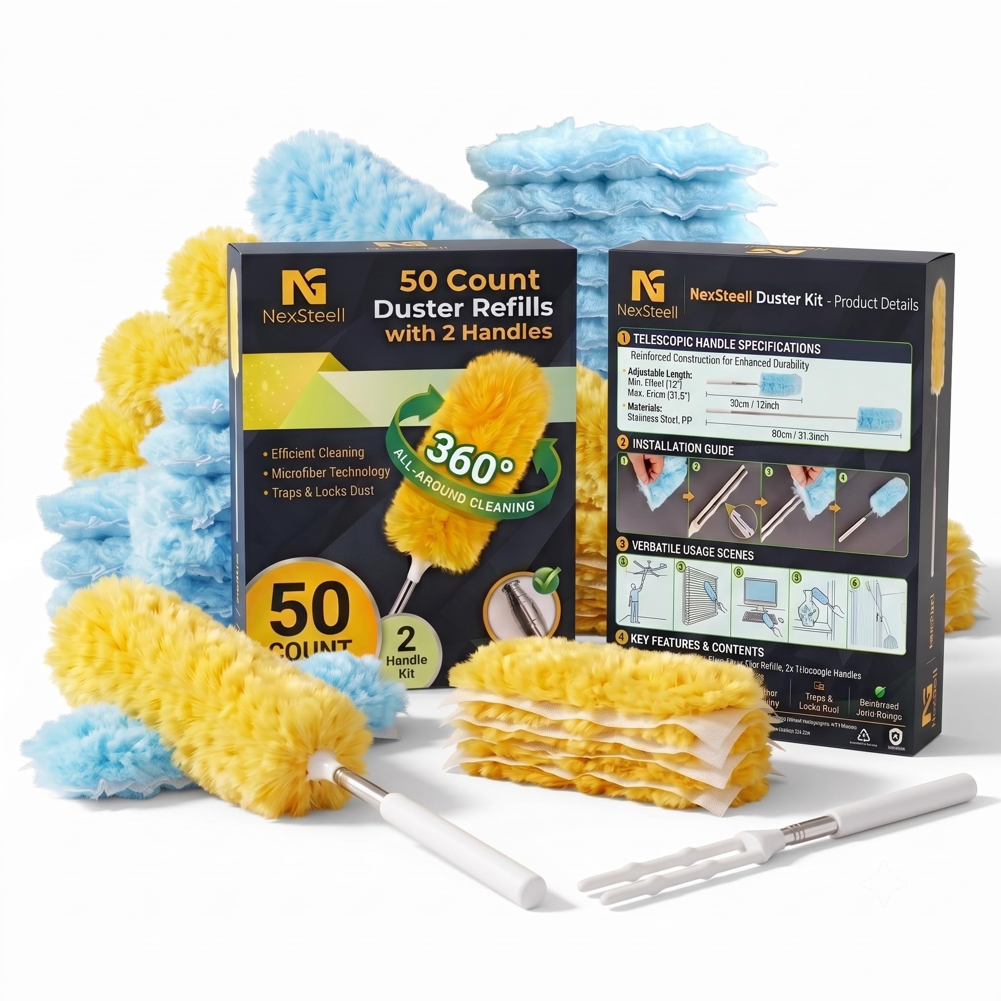 50 Count Duster Refills with 1 Handle