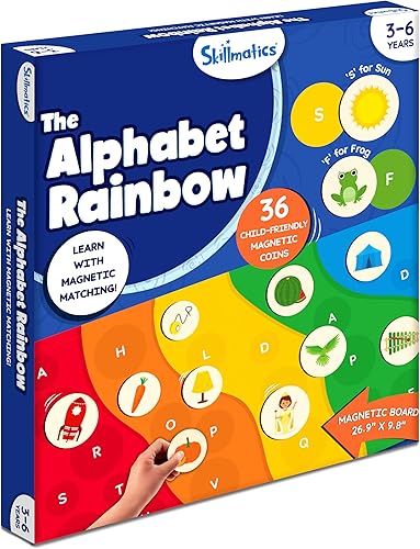 Miniatura 8 de Skillmatics Actividad magnética a juego El arco iris del alfabeto, juguete de aprendizaje preescolar y juego para niños, más de 35 piezas