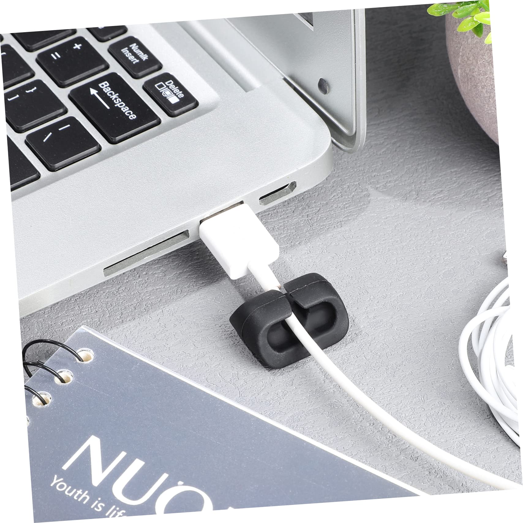 Mikikit 60stücke Kabelclips Mit Selbstklebendem Rückseitensiegel Kabelorganizer Für Schreibtisch Nachtisch Und Büro Zur Kabelführung Und Fixierung
