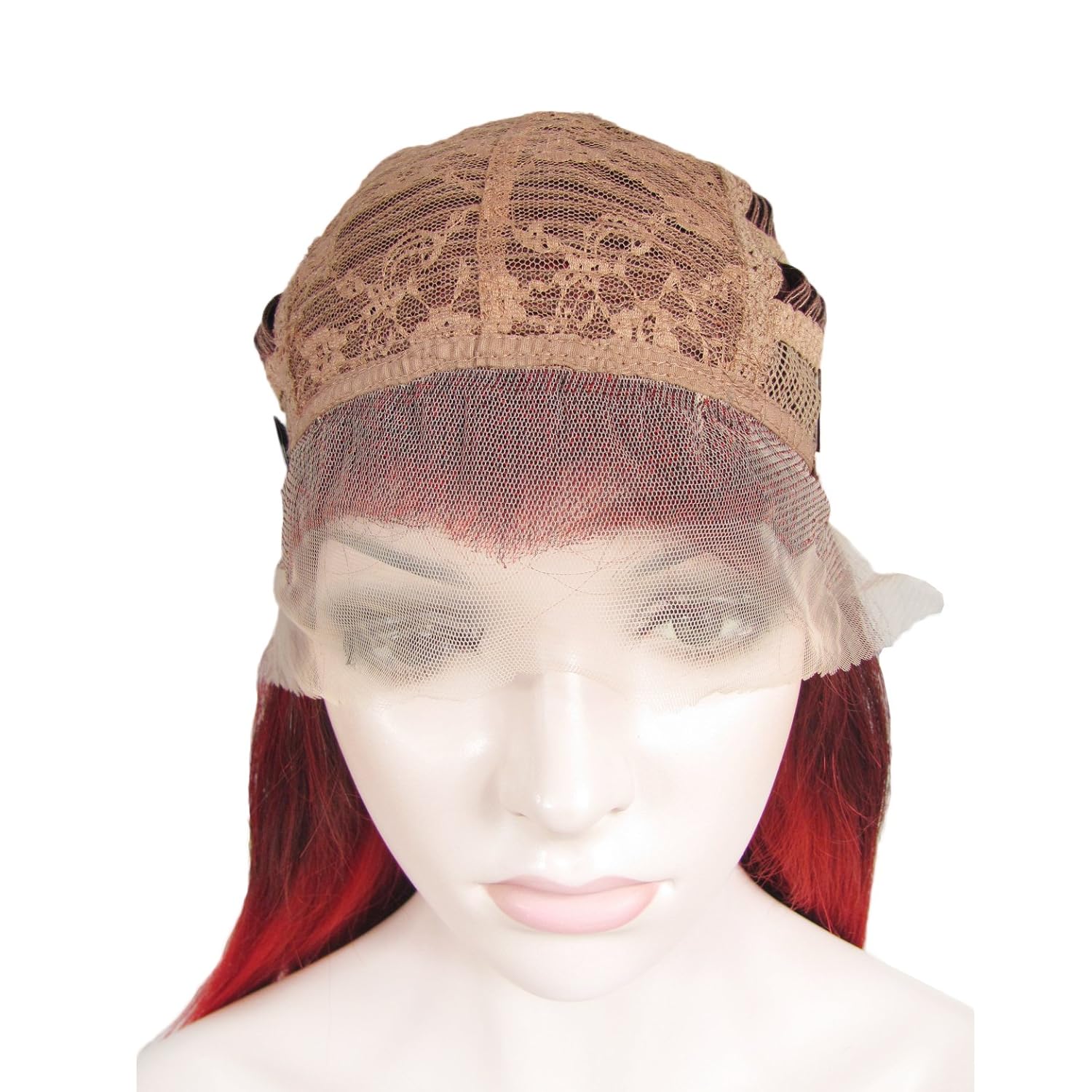 Lace Wig Long 26“Wave Heat Resistant Synthetic Lace Front Wig Fire Red