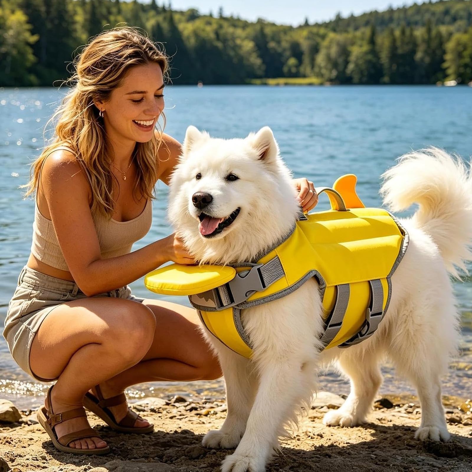 Gilet De Sauvetage Chien, Gilet De Haute Flottabilité (Dinosaure,XXL)