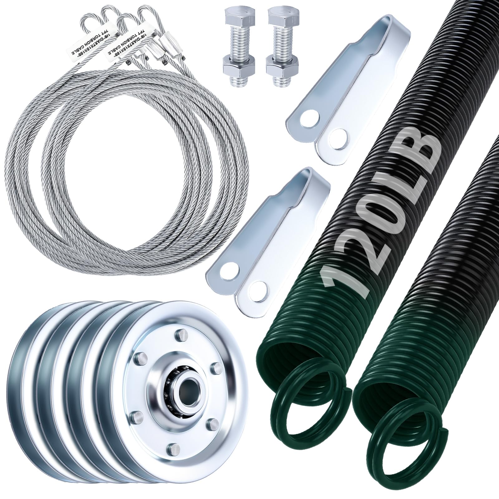 Photo 1 of MorningRo Garage Door Extension Springs Kit 120 lb