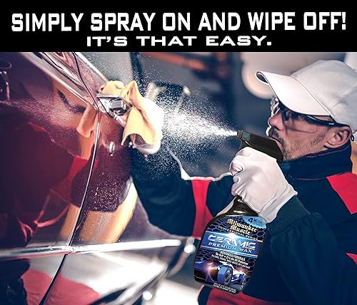 Miniatura 10 de Galón de cera de cerámica para automóvil (128 onzas líquidas), 4 veces el revestimiento de cerámica, cera hidrofóbica avanzada para brillo y