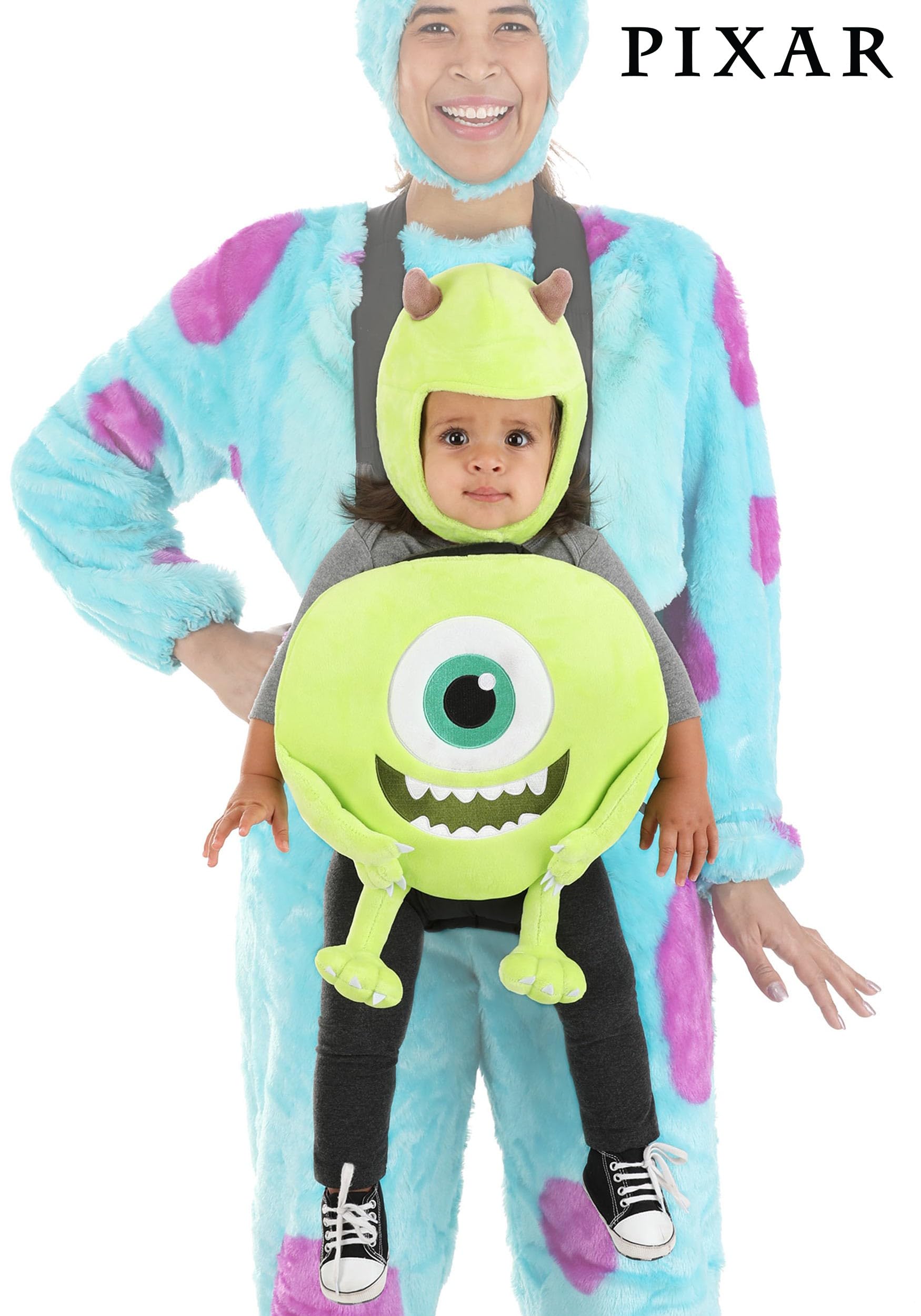 Disney Monsters Inc. - Disfraz de Mike Wazowski de terciopelo para portabebés, disfraz de Halloween para bebé
