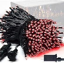 JMEXSUSS 250 LED Red Christmas Lights Indoor Outdoor Waterproof with 8 Modes, 91.5ft Expandable Red String Lights for Bedroom Tree Patio Garden Party Holiday Decorations